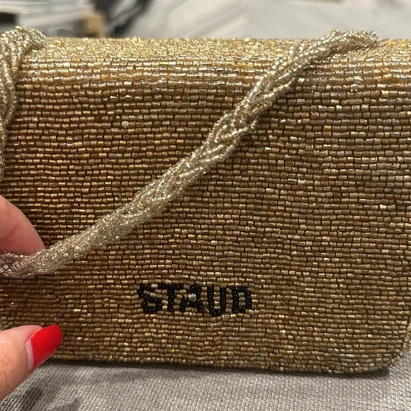 Staud Gold Beaded Bag - Picture 2 of 7